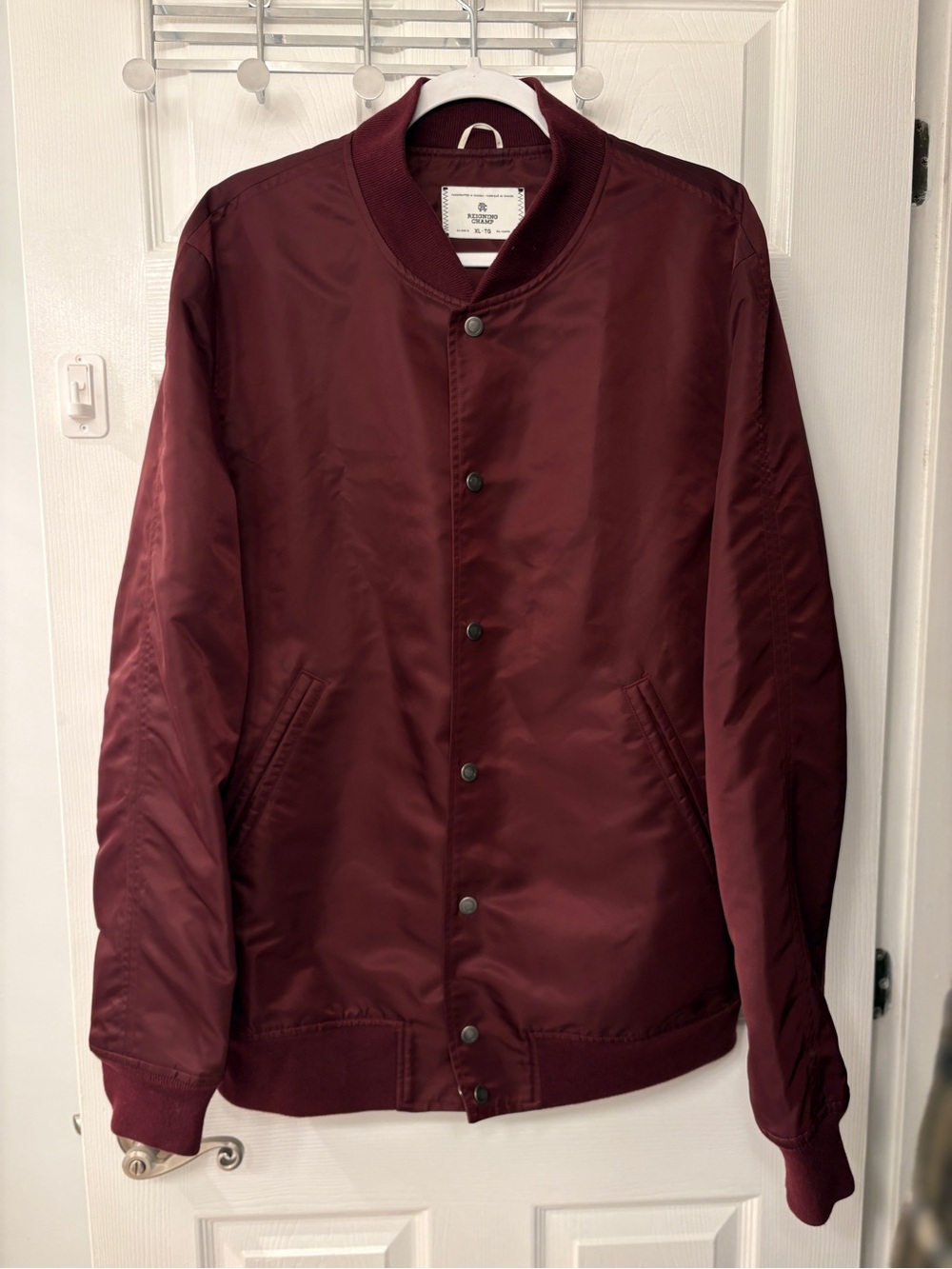 Reigning Champ Red Nylon Bomber Jacket